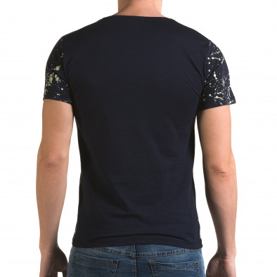 Ανδρική γαλάζια κοντομάνικη μπλούζα Lagos il120216-2 3