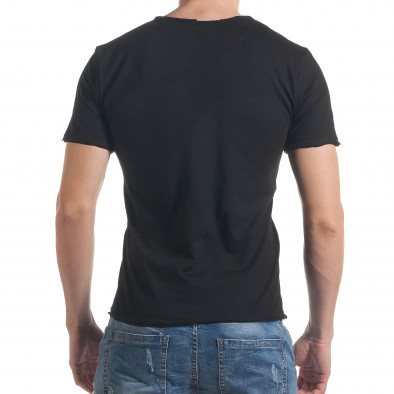 Ανδρική μαύρη κοντομάνικη μπλούζα Enjoy it030217-17 3