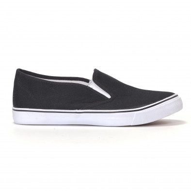 Ανδρικά μαύρα sneakers slip-on  it240418-9 2