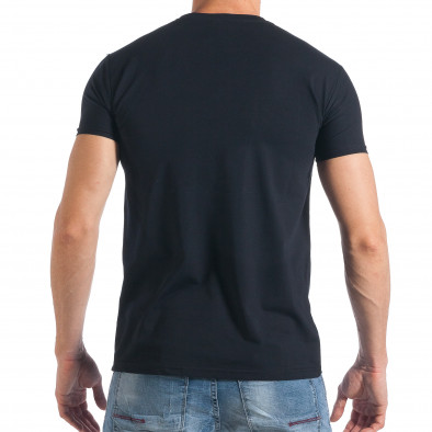 Ανδρική μαύρη κοντομάνικη μπλούζα Frank Martin tsf290318-8 3
