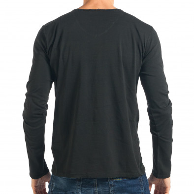 Ανδρική μαύρη μπλούζα Ricky Rich it301017-90 3