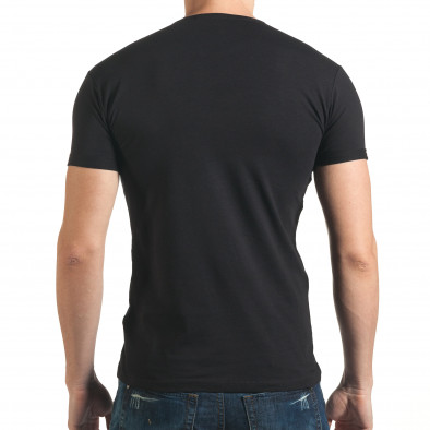 Ανδρική μαύρη κοντομάνικη μπλούζα Lagos il140416-68 3