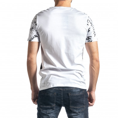 Ανδρική λευκή κοντομάνικη μπλούζα Lagos 20690 tr010221-14 3