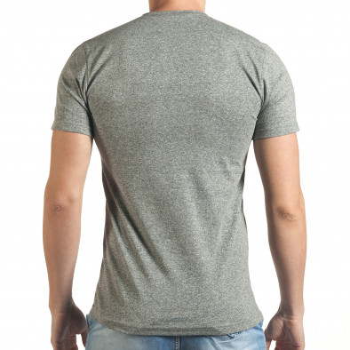 Ανδρική γκρι κοντομάνικη μπλούζα Madmext tsf060416-5 3