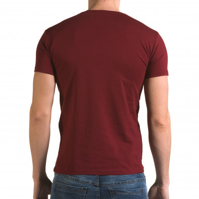 Ανδρική κόκκινη κοντομάνικη μπλούζα Lagos il120216-7 3