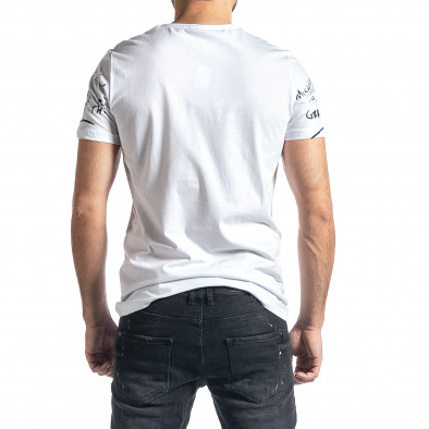 Ανδρική λευκή κοντομάνικη μπλούζα Lagos tr010221-7 3