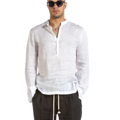 Ανδρικό λευκό πουκάμισο Duca Homme it010720-35 2