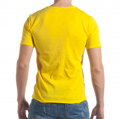 Ανδρική κίτρινη κοντομάνικη μπλούζα Enjoy it030217-7 3