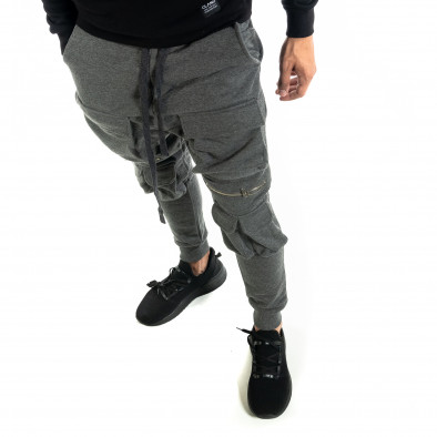 Ανδρικό γκρι παντελόνι Cargo Jogger tr020920-3 5