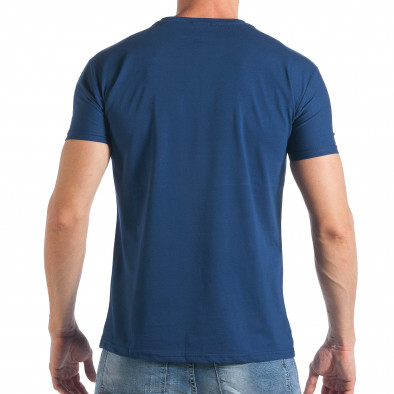 Ανδρική γαλάζια κοντομάνικη μπλούζα Frank Martin tsf290318-3 3