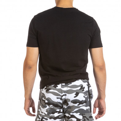 Ανδρική μαύρη κοντομάνικη μπλούζα Soni Fashion it240621-8 3
