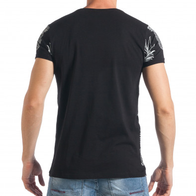 Ανδρική μαύρη κοντομάνικη μπλούζα Lagos tsf290318-20 3