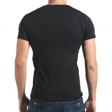 Ανδρική μαύρη κοντομάνικη μπλούζα Berto Lucci il140416-8 3