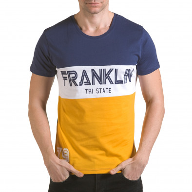 Ανδρική γαλάζια κοντομάνικη μπλούζα Franklin il170216-12 2