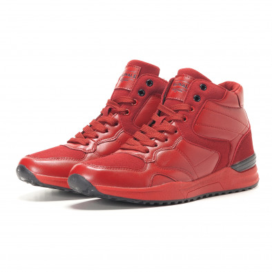 Ανδρικά κόκκινα sneakers Montefiori it291117-27 3
