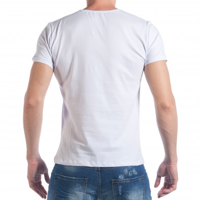 Ανδρική λευκή κοντομάνικη μπλούζα Berto Lucci tsf020517-12 3