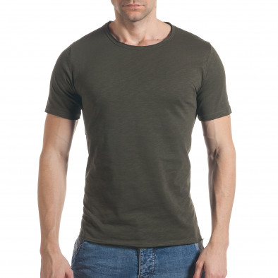 Ανδρική πράσινη κοντομάνικη μπλούζα Enjoy it030217-10 2