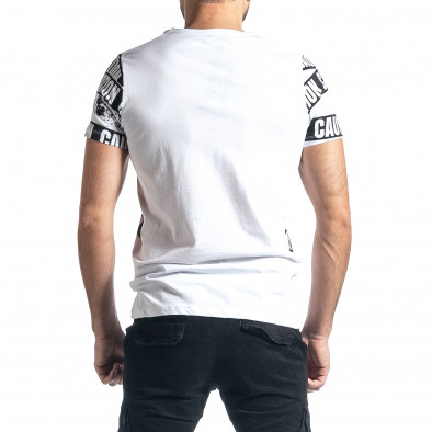 Ανδρική λευκή κοντομάνικη μπλούζα Lagos tr010221-12 3