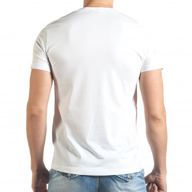 Ανδρική λευκή κοντομάνικη μπλούζα Frank Martin tsf140416-72 3
