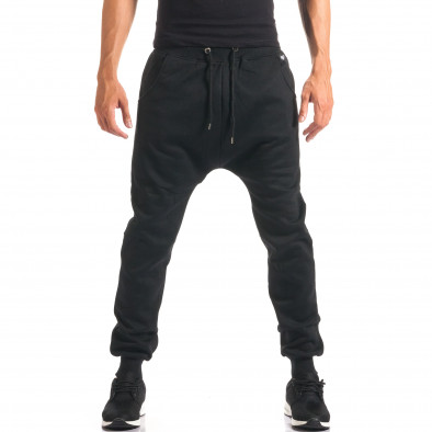 Ανδρικό μαύρο παντελόνι jogger Marshall it160816-20 2