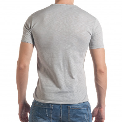 Ανδρική γκρι κοντομάνικη μπλούζα Enjoy it030217-5 3