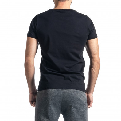 Ανδρική μαύρη κοντομάνικη μπλούζα Lagos tr010221-25 3