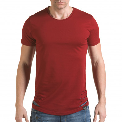 Ανδρική κόκκινη κοντομάνικη μπλούζα SAW il170216-61 2