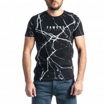 Ανδρική μαύρη κοντομάνικη μπλούζα Lagos tr010221-4 2