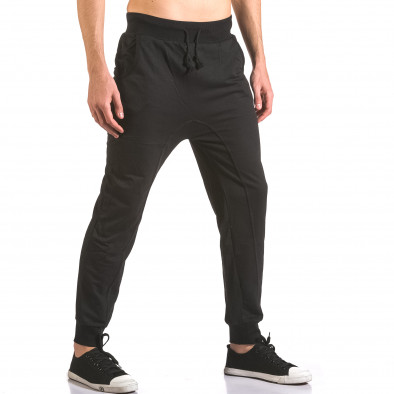 Ανδρικό μαύρο παντελόνι jogger B-Men ca050416-51 4