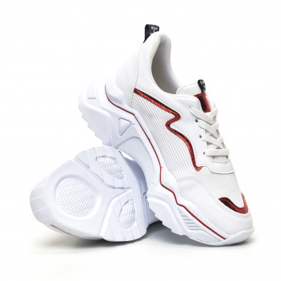 Γυναικεία λευκά sneakers Seribo tr180320-18 4