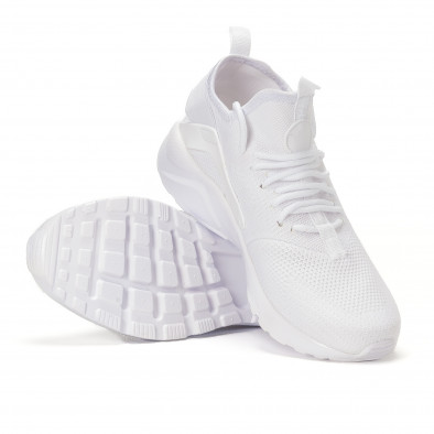 Ανδρικά λευκά υφασμάτινα αθλητικά παπούτσια  it160318-4 4