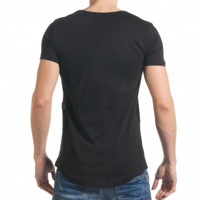 Ανδρική μαύρη κοντομάνικη μπλούζα Breezy tsf060217-51 3
