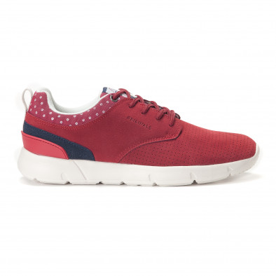 Ανδρικά κόκκινα αθλητικά παπούτσια Montefiori MF826R it250118-21 3