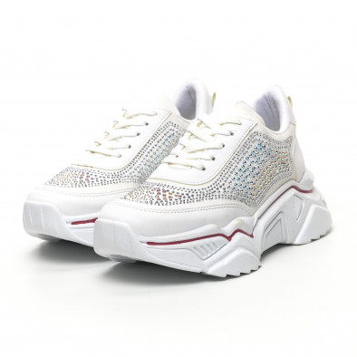 Γυναικεία λευκά sneakers Seribo tr180320-16 2