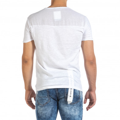 Ανδρική λευκή κοντομάνικη μπλούζα Made in Italy it240621-5 3