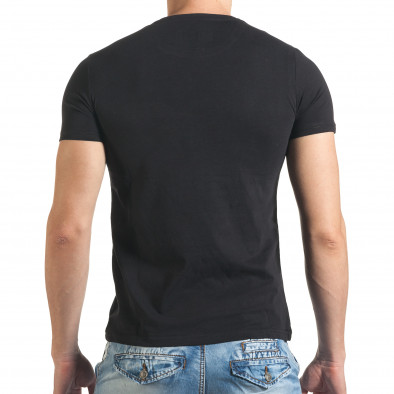 Ανδρική μαύρη κοντομάνικη μπλούζα Just Relax il140416-50 3