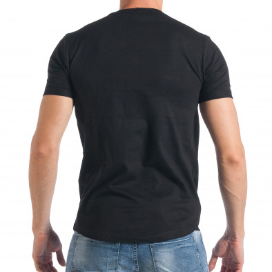 Ανδρική μαύρη κοντομάνικη μπλούζα SAW tsf290318-40 3