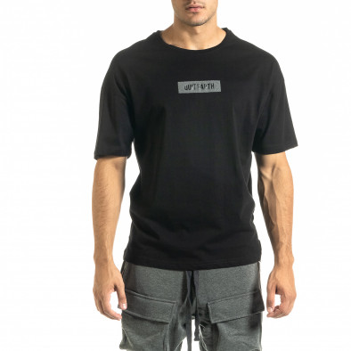 Ανδρική μαύρη κοντομάνικη μπλούζα Breezy tr020920-24 2