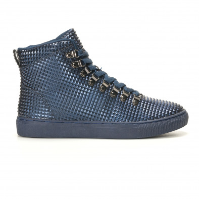 Ανδρικά γαλάζια sneakers Niadi it141016-10 2