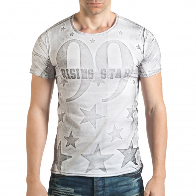 Ανδρική λευκή κοντομάνικη μπλούζα Millionaire il140416-15 2