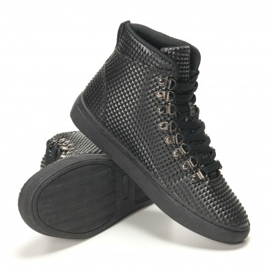 Ανδρικά μαύρα sneakers Niadi it141016-9 4