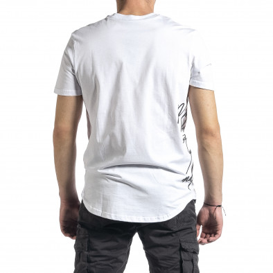Ανδρική λευκή κοντομάνικη μπλούζα Breezy tr270221-51 3