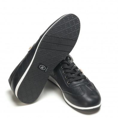 Ανδρικά μαύρα αθλητικά παπούτσια 51000 it210416-11 4