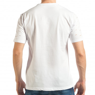 Ανδρική λευκή κοντομάνικη μπλούζα Black Island tsf020218-30 3