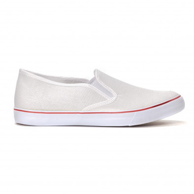 Ανδρικά λευκά sneakers slip-on  it240418-8 2