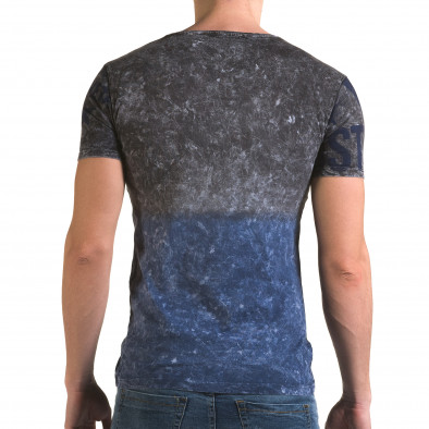 Ανδρική γαλάζια κοντομάνικη μπλούζα Lagos il120216-24 3