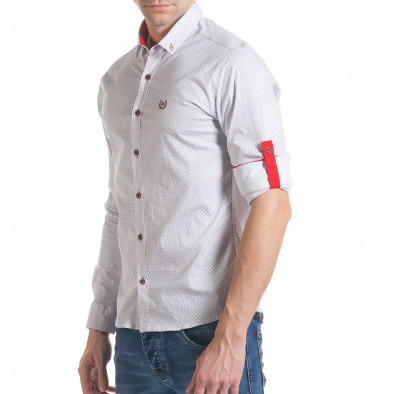 Ανδρικό λευκό πουκάμισο Mario Puzo tsf070217-3 4