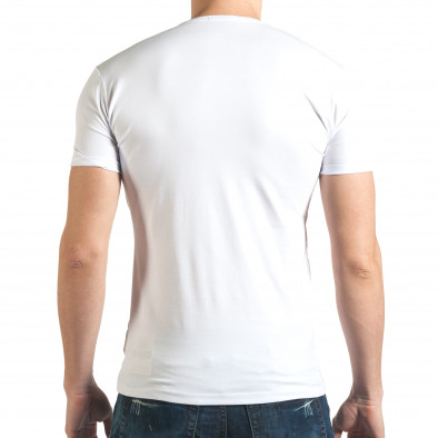 Ανδρική λευκή κοντομάνικη μπλούζα Lagos il140416-67 3