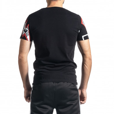 Ανδρική μαύρη κοντομάνικη μπλούζα Lagos tr010221-18 3