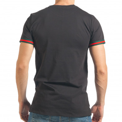 Ανδρική μαύρη κοντομάνικη μπλούζα FM it290118-108 3